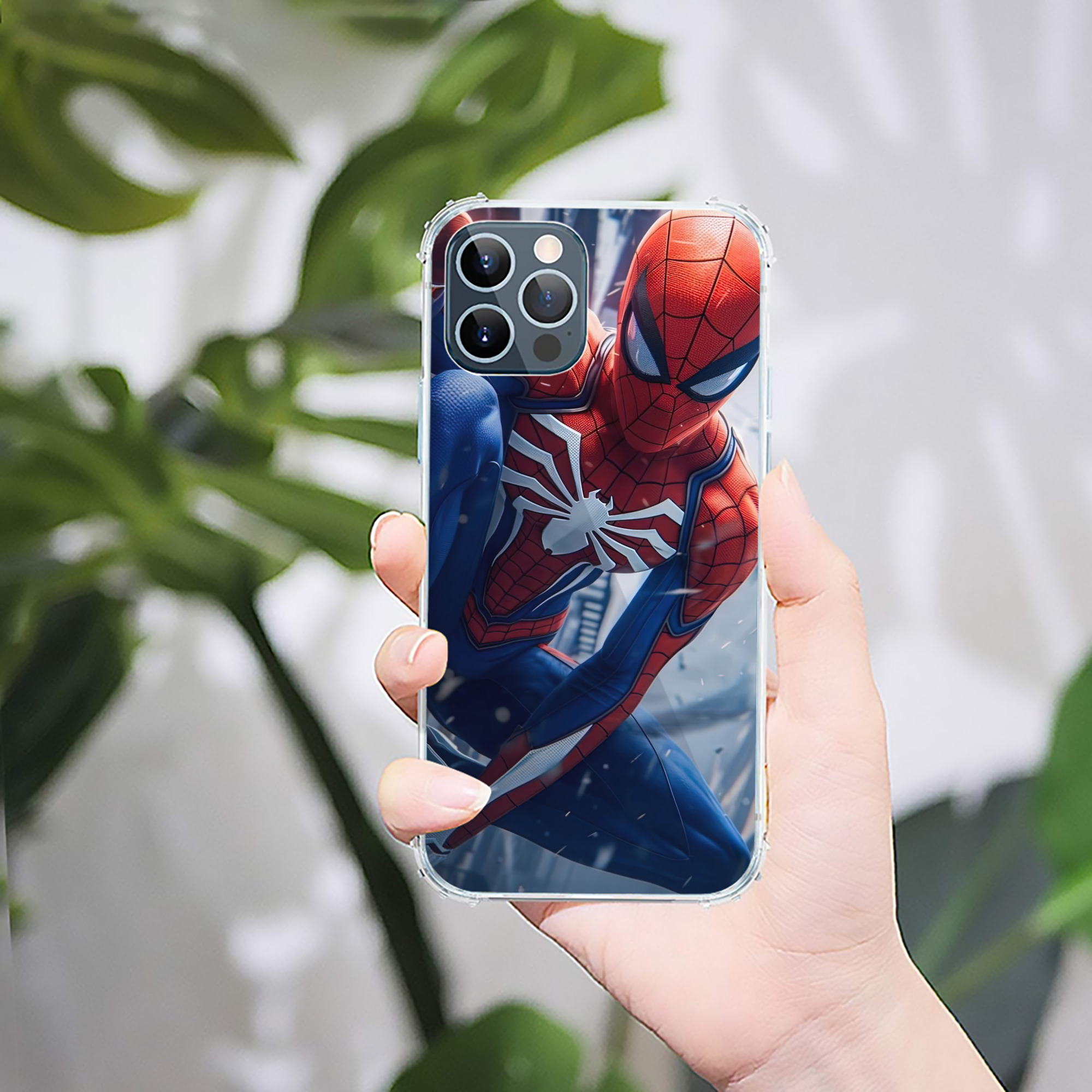 （画像用） Spider Man スパイダーマン 【iPhone 12シリーズ対応】透明スマホケース（クリアソフトケース）